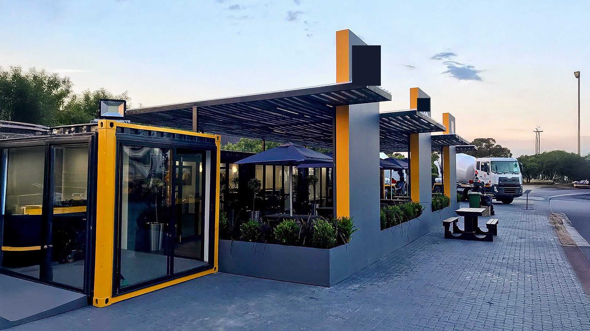 Custom container conversion showroom